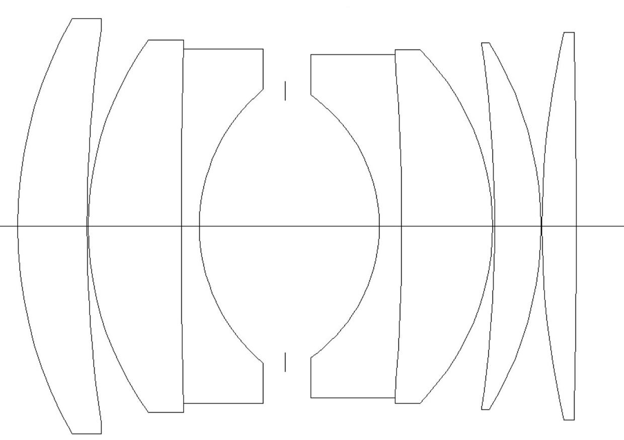 Fig. 3: Nikkor-S Auto 50mm F1.4 cross section